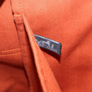 HERMES Valparaiso Hand Bag Canvas Orange Silver Auth 200363V-23