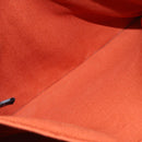 HERMES Valparaiso Hand Bag Canvas Orange Silver Auth 200363V-26