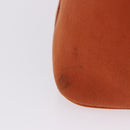HERMES Valparaiso Hand Bag Canvas Orange Silver Auth 200363V-4