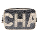 CHANEL Camelia Shoulder Bag Leather White Black CC Auth 200364SAM-13