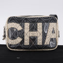 CHANEL Camelia Shoulder Bag Leather White Black CC Auth 200364SAM-12