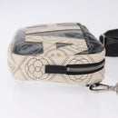 CHANEL Camelia Shoulder Bag Leather White Black CC Auth 200364SAM-3
