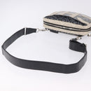 CHANEL Camelia Shoulder Bag Leather White Black CC Auth 200364SAM-7