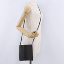HERMES Her Line Shoulder Pochette Canvas Gray Auth 200365A-19
