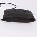 HERMES Her Line Shoulder Pochette Canvas Gray Auth 200365A-4