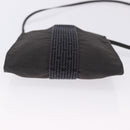 HERMES Her Line Shoulder Pochette Canvas Gray Auth 200365A-5