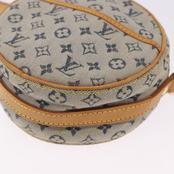 LOUIS VUITTON Monogram Mini Jeanne PM Shoulder Bag Blue M92001 LV Auth 200366