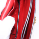 Salvatore Ferragamo Chain Shoulder Bag Leather Red Gold Tone Auth 200367A-22