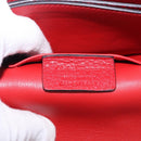 Salvatore Ferragamo Chain Shoulder Bag Leather Red Gold Tone Auth 200367A-11