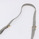 Miu Miu Shoulder Bag Suede Gray Gold Tone Auth 200371A-14