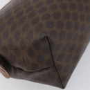 CELINE Macadam Clutch Bag PVC Leather Brown Gold Tone Auth 200374-16