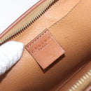 CELINE Macadam Clutch Bag PVC Leather Brown Gold Tone Auth 200374-18
