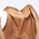 CELINE Macadam Clutch Bag PVC Leather Brown Gold Tone Auth 200374-20