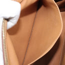 CELINE Macadam Clutch Bag PVC Leather Brown Gold Tone Auth 200374-22