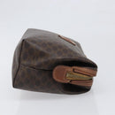 CELINE Macadam Clutch Bag PVC Leather Brown Gold Tone Auth 200374-3
