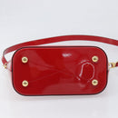 LOUIS VUITTON Monogram Vernis Montebello PM Hand Bag Red M90165 LV Auth 200378V-5