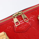 LOUIS VUITTON Monogram Vernis Montebello PM Hand Bag Red M90165 LV Auth 200378V-20