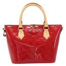 LOUIS VUITTON Monogram Vernis Montebello PM Hand Bag Red M90165 LV Auth 200378V-13