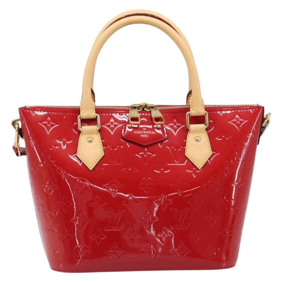 LOUIS VUITTON Monogram Vernis Montebello PM Hand Bag Red M90165 LV Auth 200378V