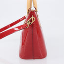 LOUIS VUITTON Monogram Vernis Montebello PM Hand Bag Red M90165 LV Auth 200378V-3