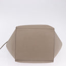 CELINE Big Bag Hand Bag Leather 2way Beige Silver Auth 200379V-11