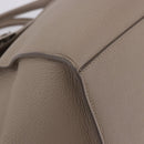 CELINE Big Bag Hand Bag Leather 2way Beige Silver Auth 200379V-12