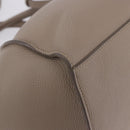 CELINE Big Bag Hand Bag Leather 2way Beige Silver Auth 200379V-14