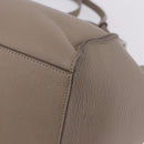 CELINE Big Bag Hand Bag Leather 2way Beige Silver Auth 200379V-15