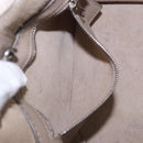 CELINE Big Bag Hand Bag Leather 2way Beige Silver Auth 200379V-22