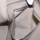 CELINE Big Bag Hand Bag Leather 2way Beige Silver Auth 200379V-23