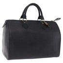 LOUIS VUITTON Epi Speedy 30 Hand Bag Noir Black M43002 LV Auth 200381V-1