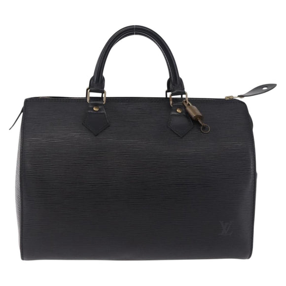 LOUIS VUITTON Epi Speedy 30 Hand Bag Noir Black M43002 LV Auth 200381V