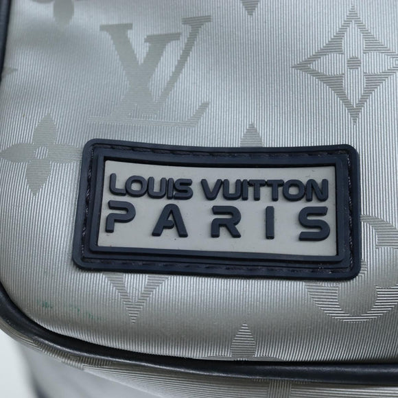 LOUIS VUITTON Satellite Keepall Bandouliere 50 Bag Silver M44170 LV Auth 200382V