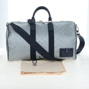 LOUIS VUITTON Satellite Keepall Bandouliere 50 Bag Silver M44170 LV Auth 200382V-12