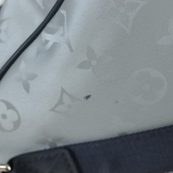 LOUIS VUITTON Satellite Keepall Bandouliere 50 Bag Silver M44170 LV Auth 200382V