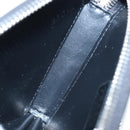 PRADA Chain Shoulder Pouch Leather Black Silver Auth 200384V-22