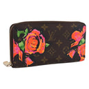 LOUIS VUITTON Monogram Rose Zippy Wallet Long Wallet M93579 LV Auth 200391-1