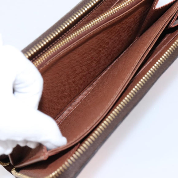 LOUIS VUITTON Monogram Rose Zippy Wallet Long Wallet M93579 LV Auth 200391