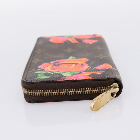 LOUIS VUITTON Monogram Rose Zippy Wallet Long Wallet M93579 LV Auth 200391