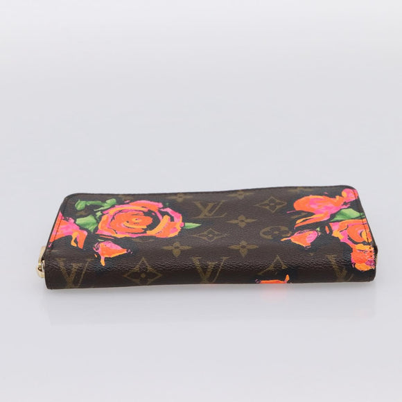 LOUIS VUITTON Monogram Rose Zippy Wallet Long Wallet M93579 LV Auth 200391