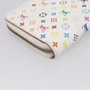 LOUIS VUITTON Monogram Multicolor Zippy Wallet White M60241 LV Auth 200392-16