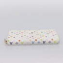 LOUIS VUITTON Monogram Multicolor Zippy Wallet White M60241 LV Auth 200392-6