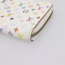 LOUIS VUITTON Monogram Multicolor Zippy Wallet White M60241 LV Auth 200392-7