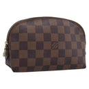 LOUIS VUITTON Damier Ebene Pochette Cosmetic PM Pouch N47516 LV Auth 200393-1