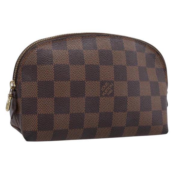 LOUIS VUITTON Damier Ebene Pochette Cosmetic PM Pouch N47516 LV Auth 200393