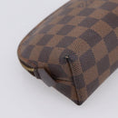 LOUIS VUITTON Damier Ebene Pochette Cosmetic PM Pouch N47516 LV Auth 200393-16