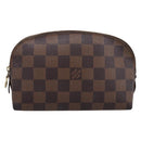 LOUIS VUITTON Damier Ebene Pochette Cosmetic PM Pouch N47516 LV Auth 200393-13