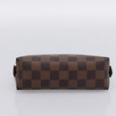 LOUIS VUITTON Damier Ebene Pochette Cosmetic PM Pouch N47516 LV Auth 200393-6