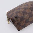 LOUIS VUITTON Damier Ebene Pochette Cosmetic PM Pouch N47516 LV Auth 200393-14