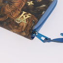 LOUIS VUITTON Rubens Tiger Hunting Zippy Wallet Light Blue M64603 Auth 200400M-17